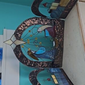 Stained Glass, Metal Nativity JCPenney Home Collection W Original Box Vintage Xm